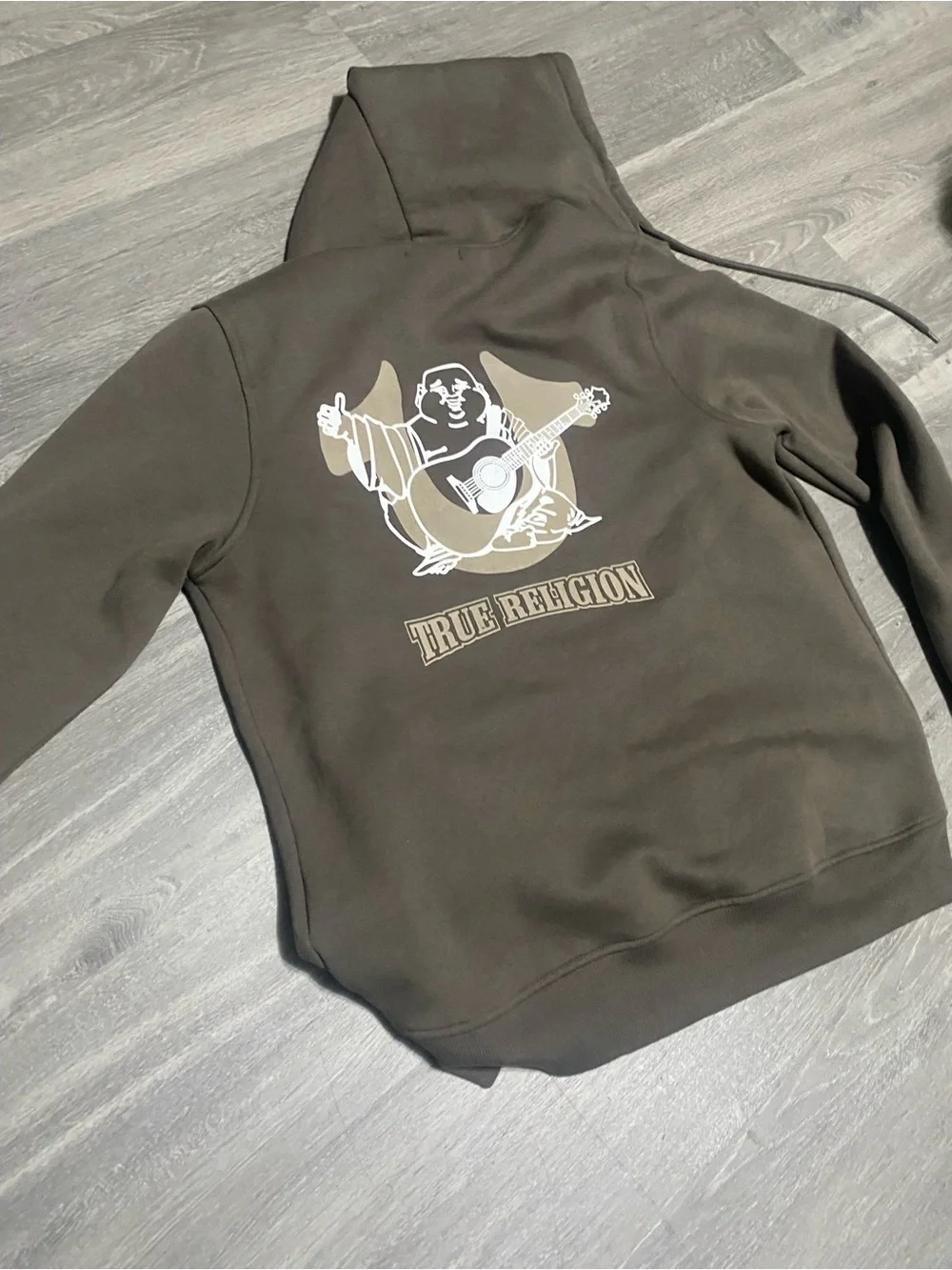 True Religion Olive Zip-Up Hoodie